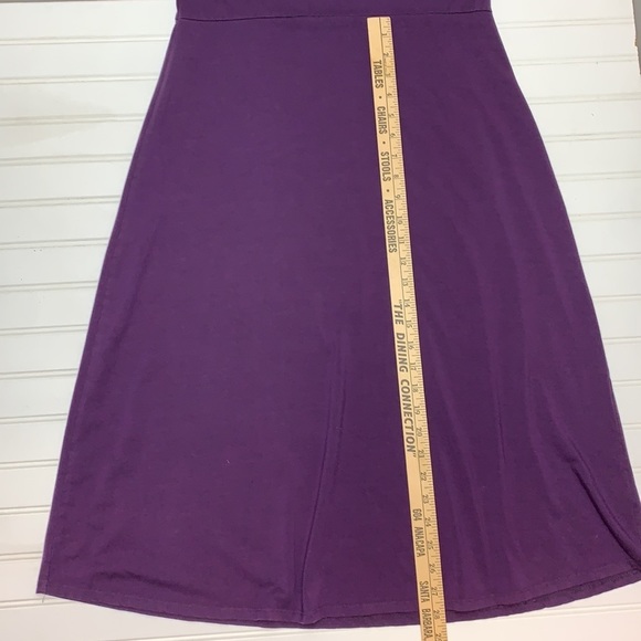 L.L. Bean purple wrap bodice long sleeve dress M - Picture 9 of 11